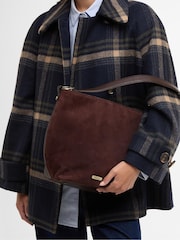 Barbour® Chocolate Brown Cedar Suede Bucket Bag - Image 8 of 9