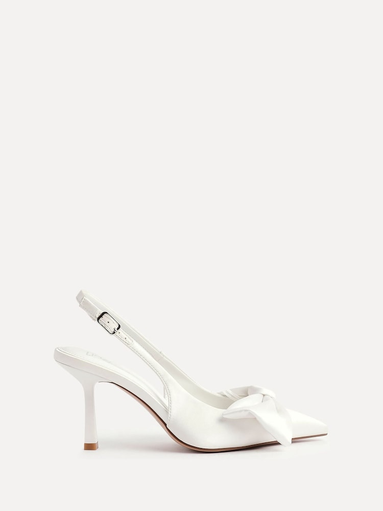 Linzi Cream Bridal Always Courts With Bow Detail - Image 6 of 6