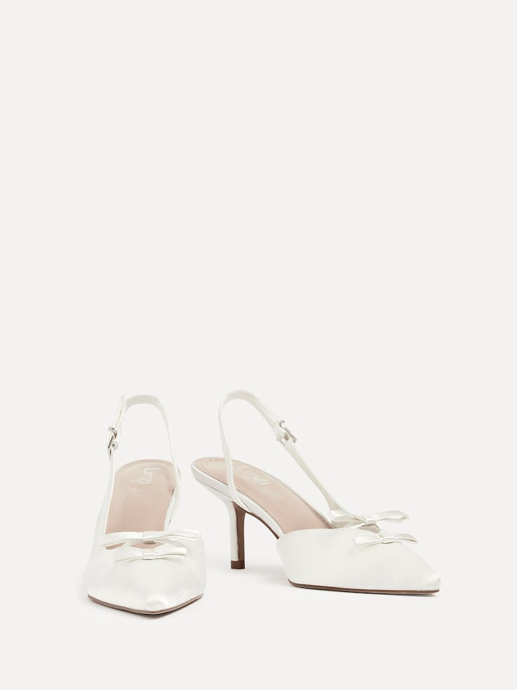 Linzi Cream Bridal Bound Courts With Double Bow Detail - Image 6 of 6