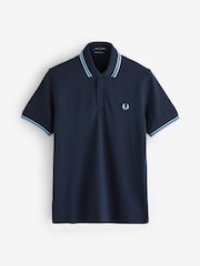 Azul - Fred Perry Made In England Twin Tipped Polo Shirt - Imagen 1 de 1
