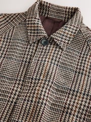 Brown Check Wool Blend Mac - Image 17 of 17
