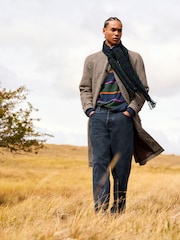 Brown Check Wool Blend Mac - Image 2 of 17