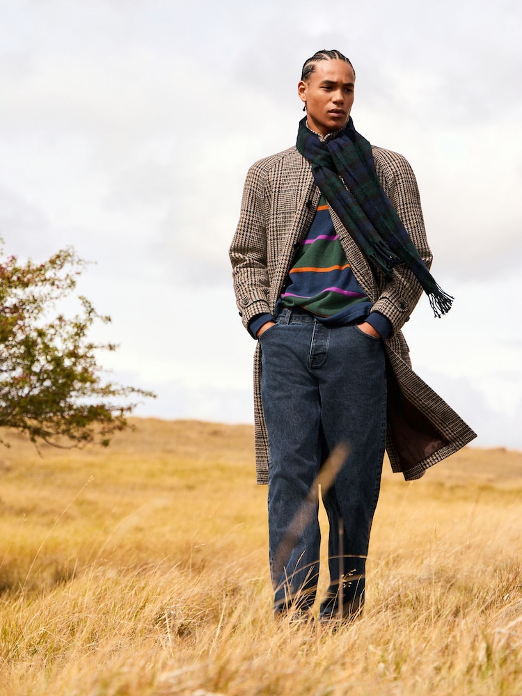 Brown Check Wool Blend Mac - Image 2 of 17 Brown Check Wool Blend Mac - Image 2 of 17