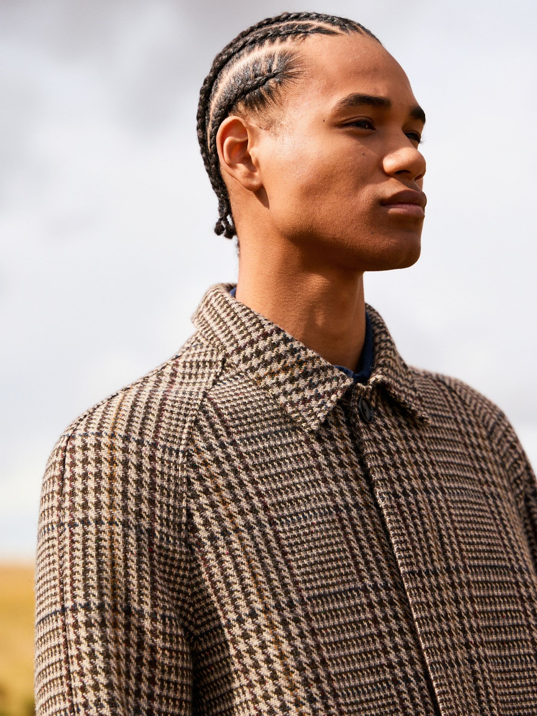 Buy Brown Check Wool Blend Coat from Next USA