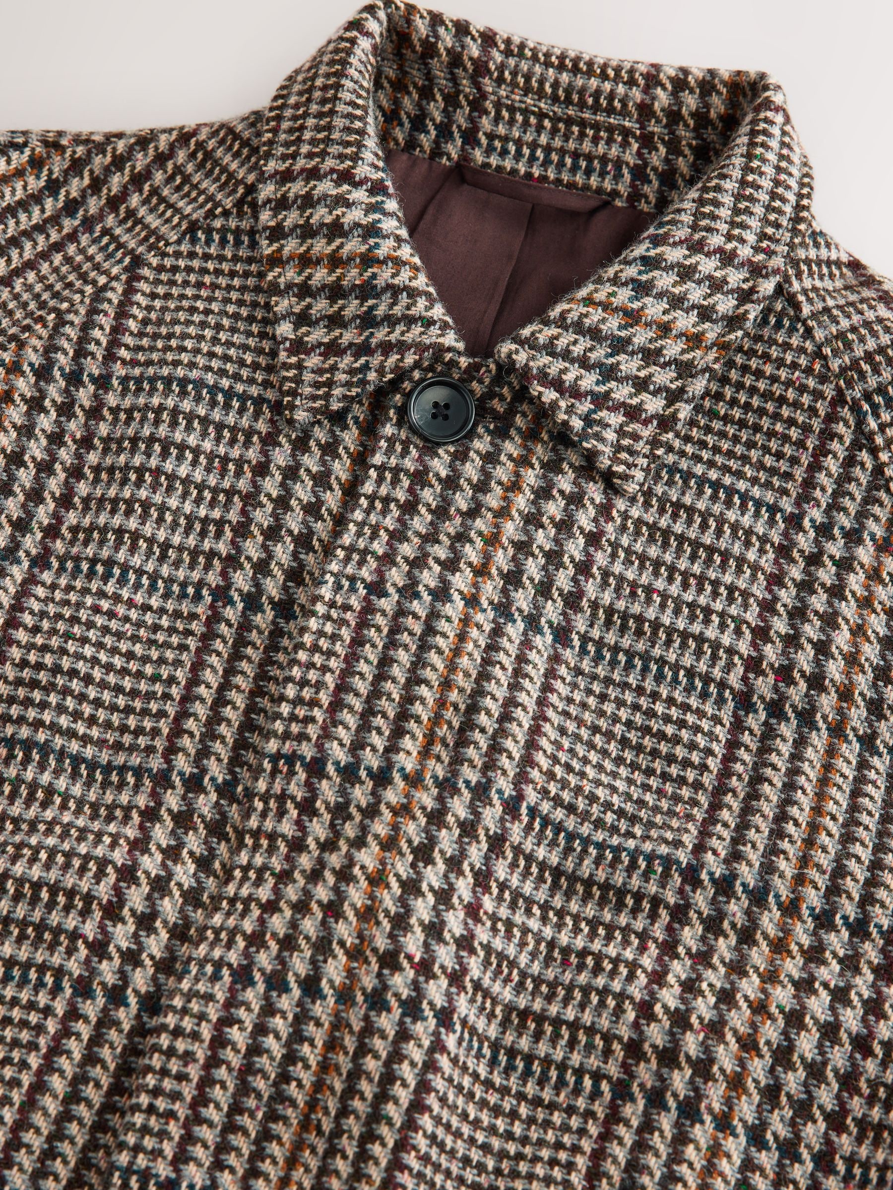 Buy Brown Check Wool Blend Coat from the Next UK online shop