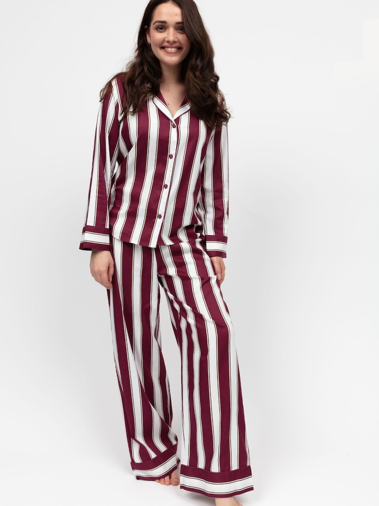 Cyberjammies Red Long Sleeve Stripe Pyjamas Set - Image 1 of 4