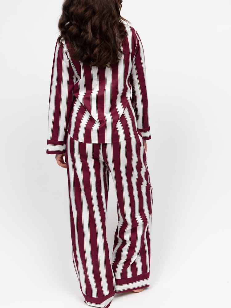 Cyberjammies Red Long Sleeve Stripe Pyjamas Set - Image 2 of 4