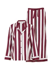 Cyberjammies Red Long Sleeve Stripe Pyjamas Set - Image 4 of 4