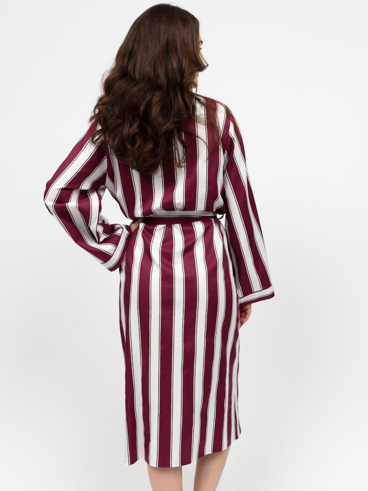 Cyberjammies Red Long Stripe Dressing Gown - Image 2 of 4