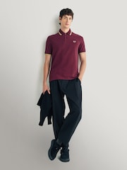 Fred Perry Red Made In England Twin Tipped Polo Shirt - صورة 1 من 1