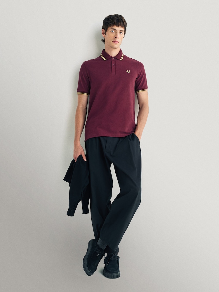 Fred Perry Red Made In England Twin Tipped Polo Shirt - صورة 1 من 1
