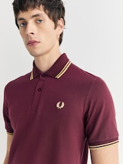 Rojo - Fred Perry Made In England Twin Tipped Polo Shirt - Imagen 8 de 8
