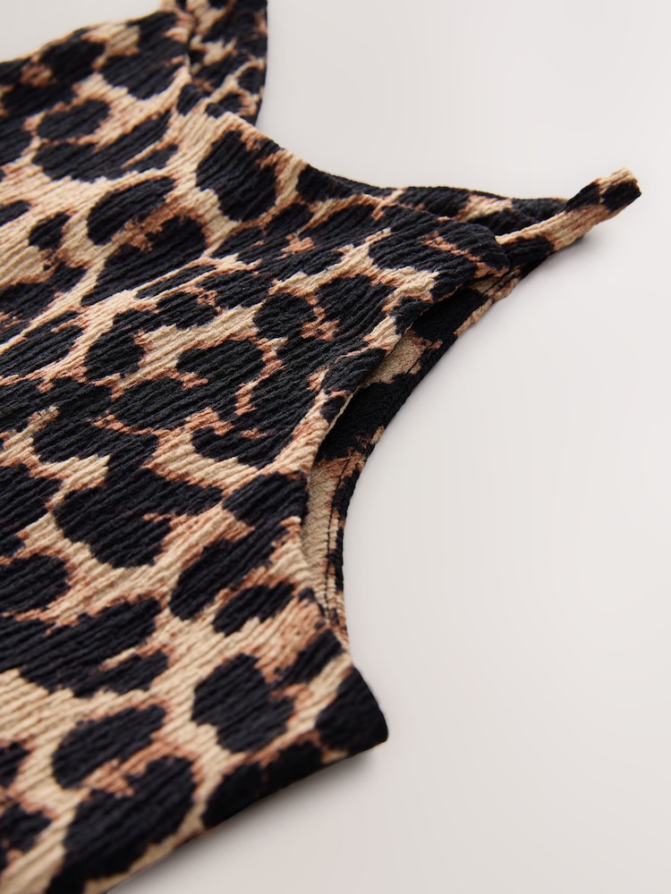 Animal Strappy Crinkle Summer Dress (3-16yrs) - Image 8 of 8