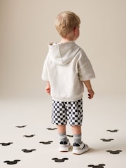 Grey Marl And Checkerboard Hooded Sweatshirt and Shorts Set (3mths-8yrs) - Image 3 of 3