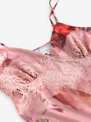 B by Ted Baker Růžová zimní Glow saténová krajková košilka - Obrázek 12 z 12