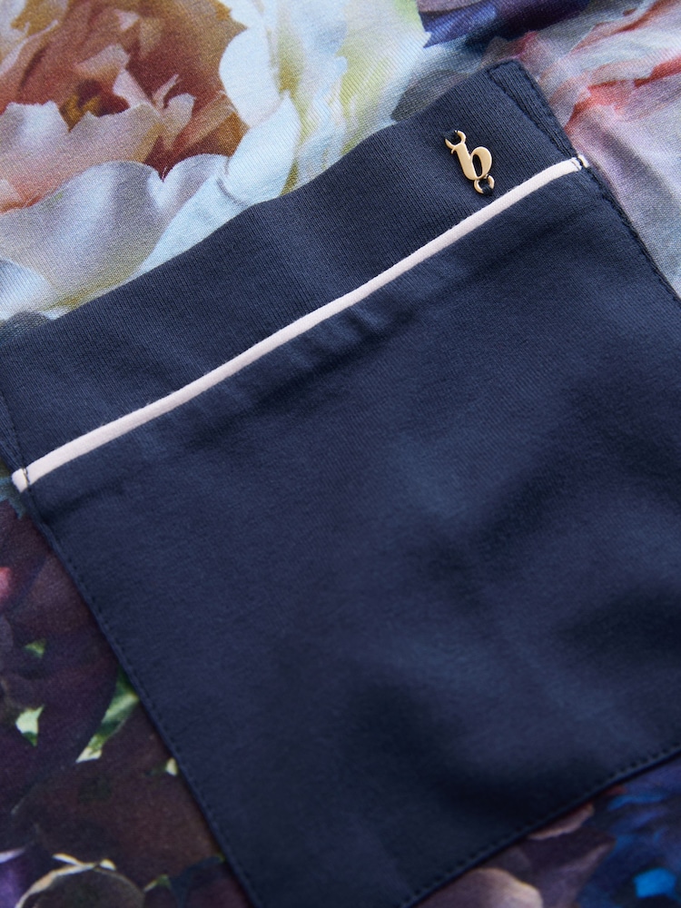 B by Ted Baker Blue Floral Viscose Night T-Shirt - Imaginea 7 din 7 B by Ted Baker Blue Floral Viscose Night T-Shirt - Imaginea 7 din 7