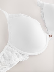 Lipsy White Plunge Padded Underwired Plunge Bra - Image 6 of 7