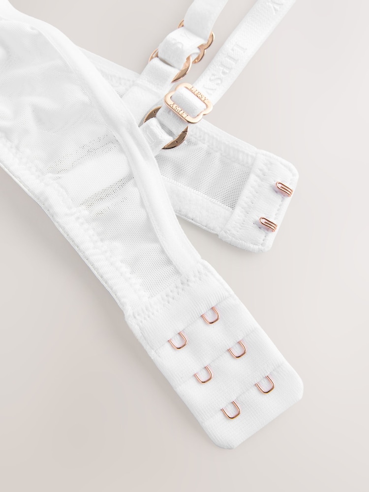 Lipsy White Plunge Padded Underwired Plunge Bra - Image 7 of 7