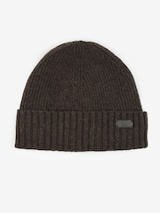 Barbour® Brown Carlton Beanie Hat - Image 1 of 4