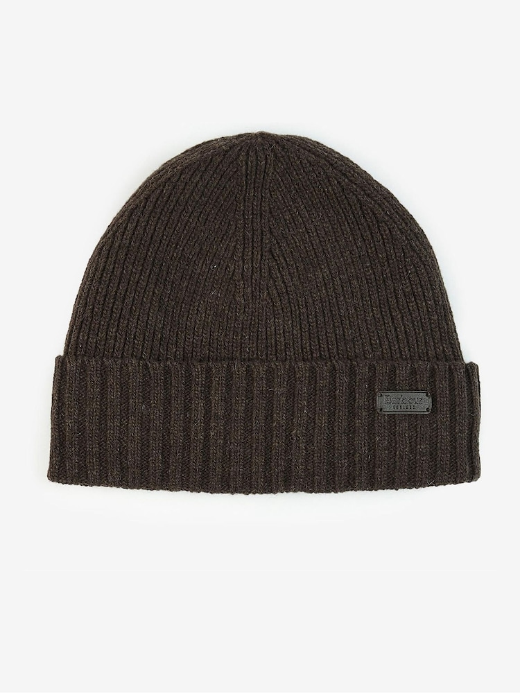 Barbour® Brown Carlton Beanie Hat - Image 1 of 4