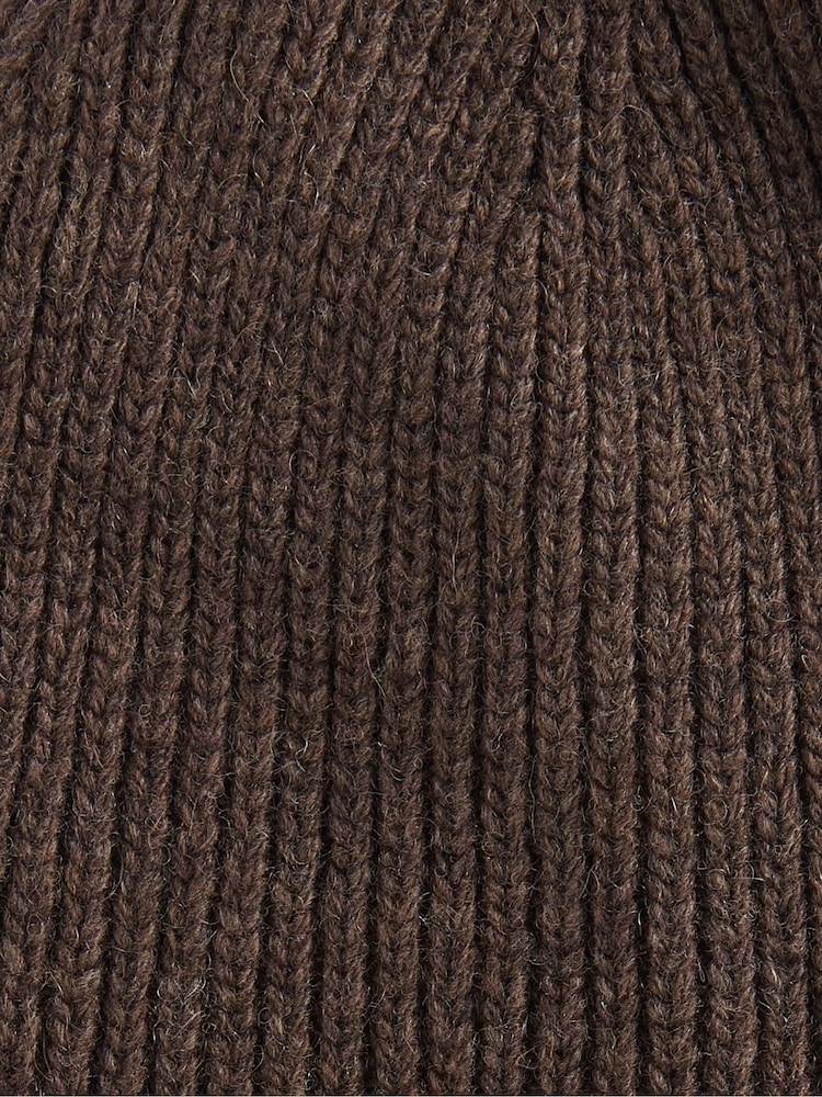 Barbour® Brown Carlton Beanie Hat - Image 4 of 4