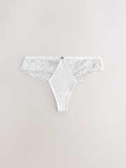 Lipsy White Thong Lace Knickers - Image 1 of 3