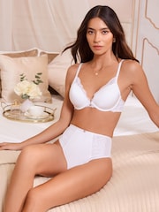 Lipsy White High Waisted Thong Lace Knickers - Image 2 of 7