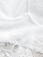 Lipsy White High Waisted Thong Lace Knickers - Image 7 of 7