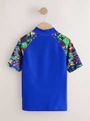 Navy Minecraft Rash Vest (3-16yrs) - Image 6 of 8