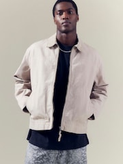 River Island Stone Washed Workwear Jacket - Image 1 of 6