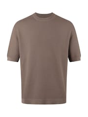 Luke 1977 Relax Fit Cream Ford Knitted T-Shirt - Image 4 of 6