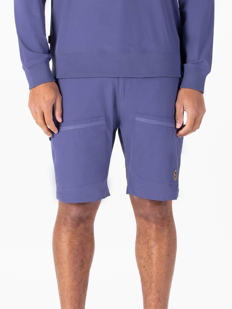 Luke 1977 Purple Acetate Future Dusk Cargo Shorts - Image 1 of 7
