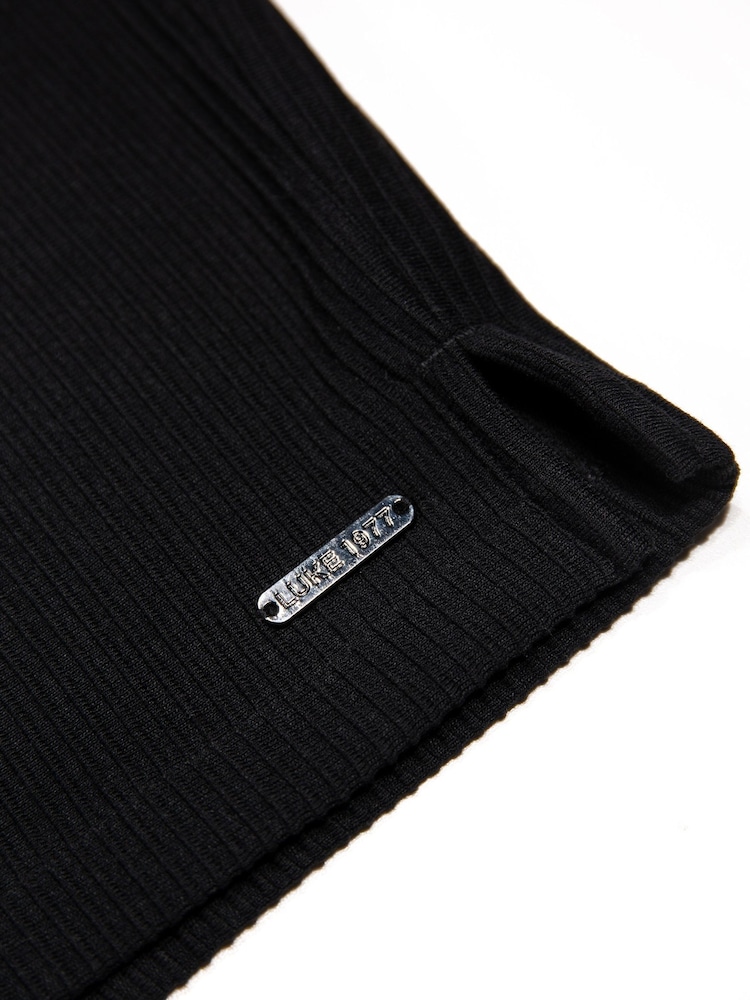 Luke 1977 Gwithian Knitted Black Shirt - Image 6 of 6