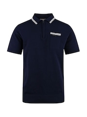 Luke 1977 Sebaco Knitted 100% Cotton Brown Polo Shirt - Image 4 of 6