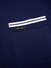 Luke 1977 Sebaco Knitted 100% Cotton Brown Polo Shirt - Image 6 of 6