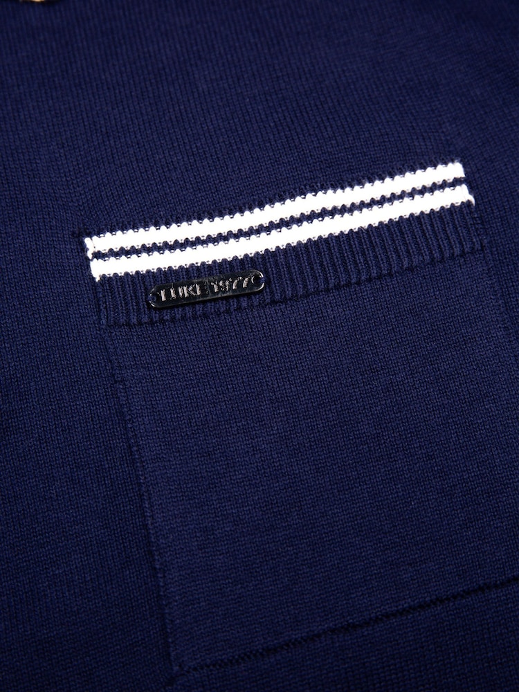 Luke 1977 Sebaco Knitted 100% Cotton Brown Polo Shirt - Image 6 of 6