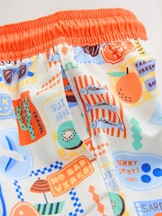 White Postcard - پرنٹ شدہ تیراکی کے شارٹس (3mths-7yrs) - تصویر 8 از 8