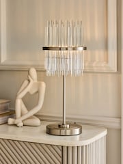 Lipsy Silver Glass Table Lamp - Image 1 of 3