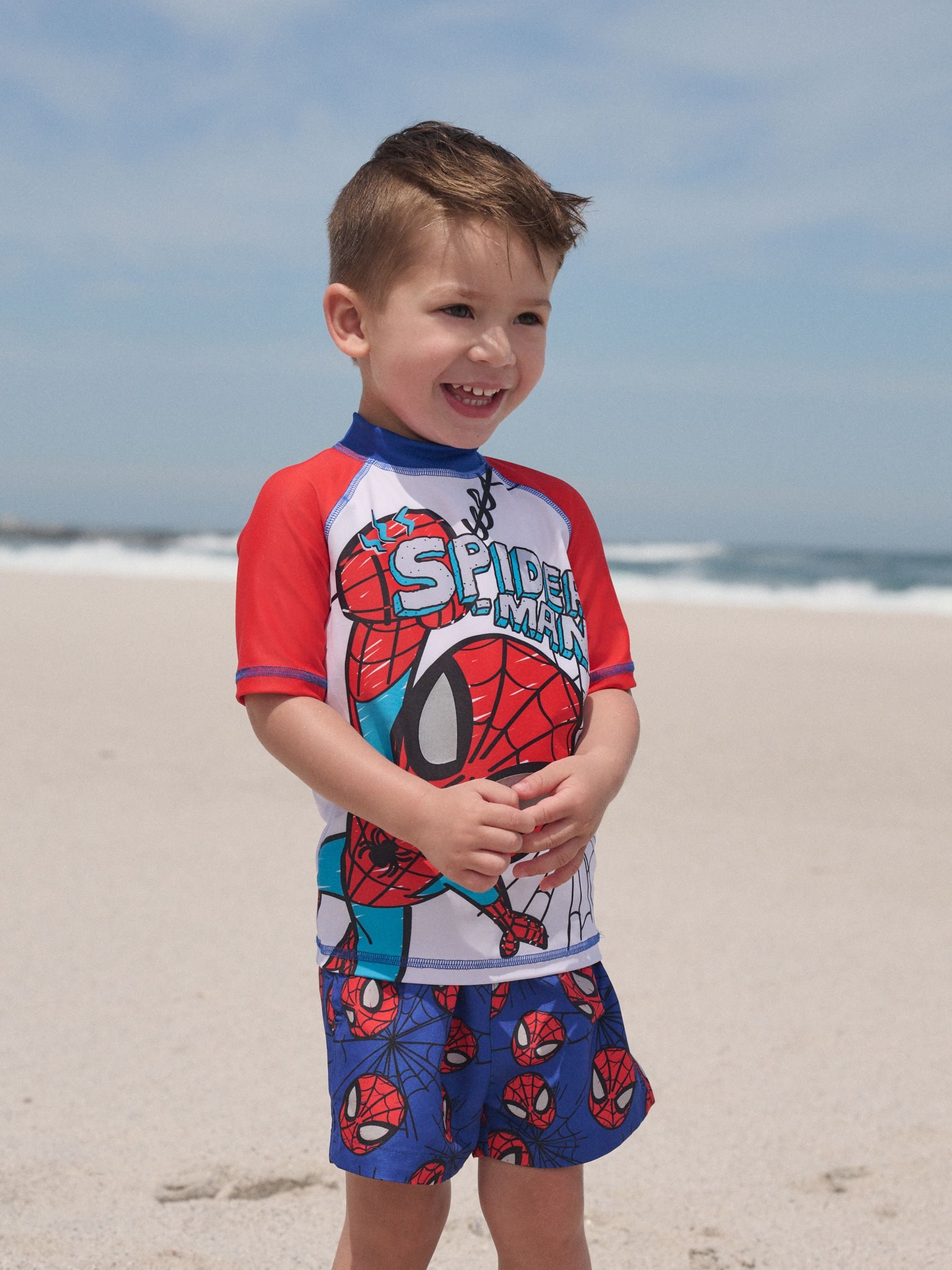 Buy Spiderman Rash Vest and Swim Shorts Set (3mths-7yrs) from Next USA