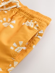 Yellow/Orange Short Sleeve Sunsafe Rash Vest and Swim Shorts Set (3mths-7yrs) - Image 8 of 9