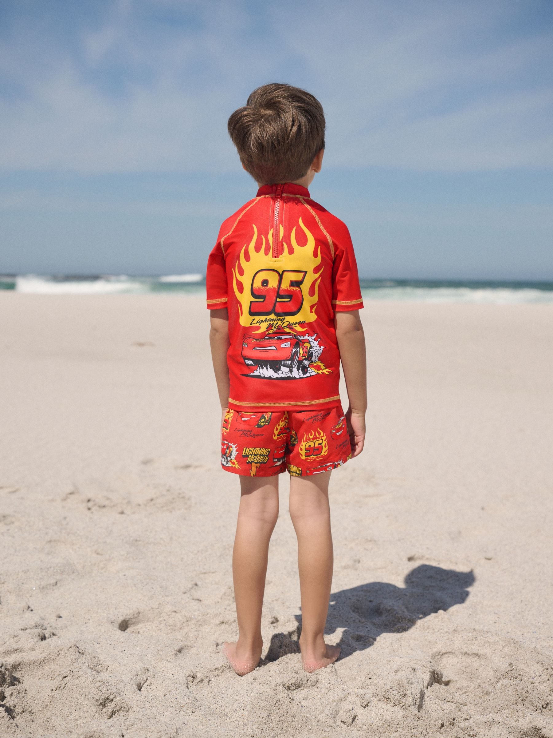 Buy Lightening McQueen Rash Vest and Swim Shorts Set (3mths-7yrs