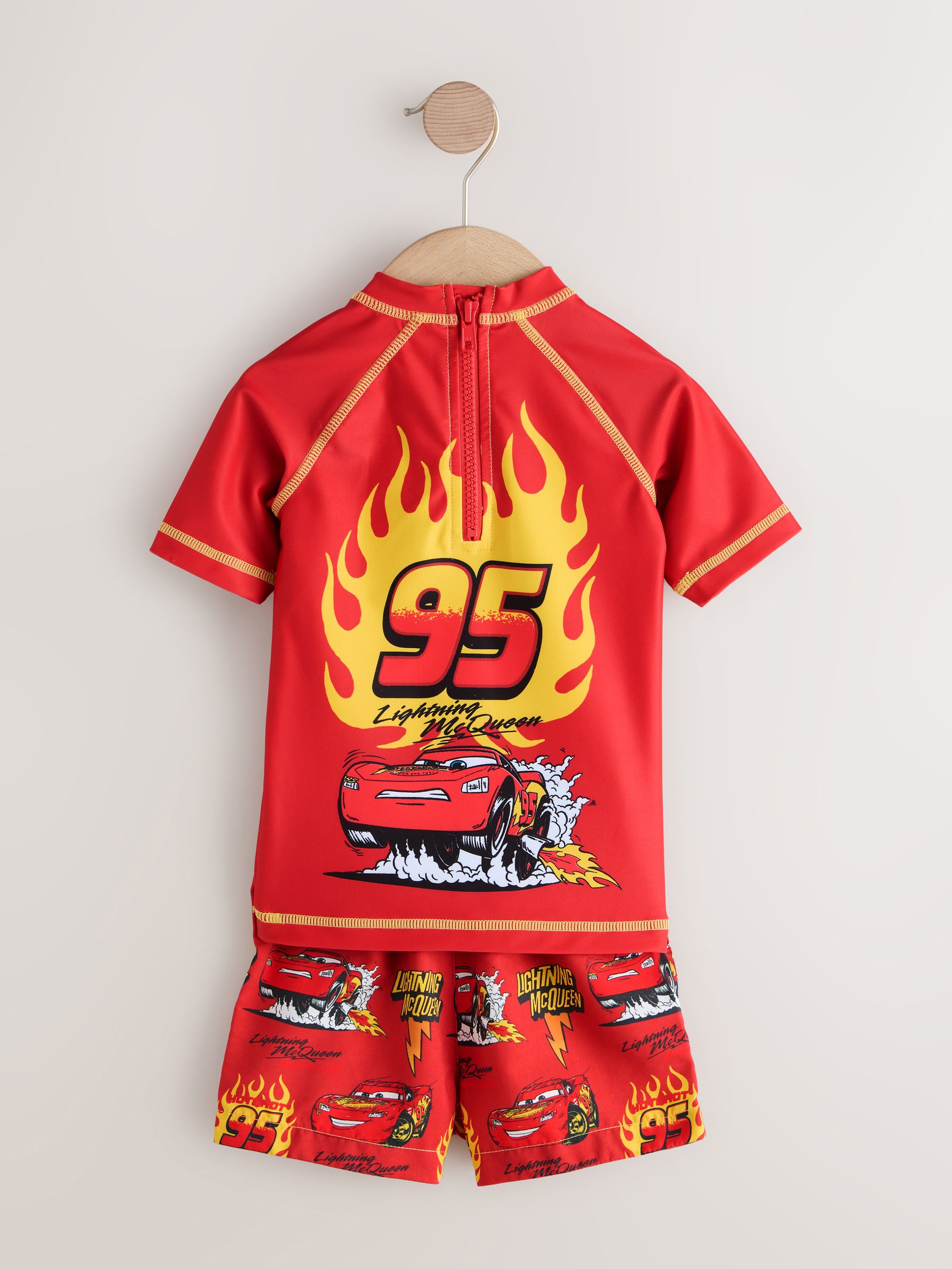 Buy Lightening McQueen Rash Vest and Swim Shorts Set (3mths-7yrs