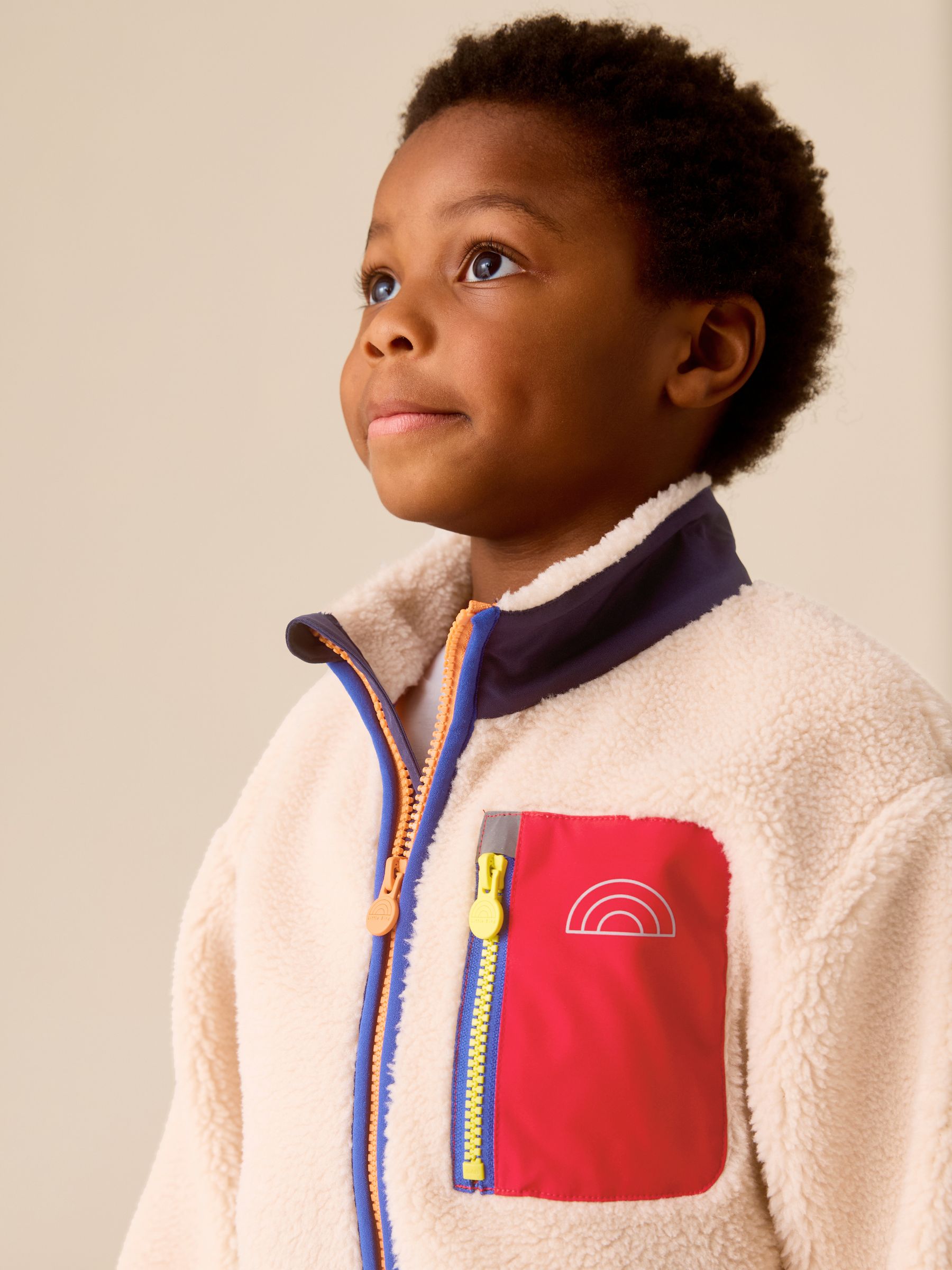 Buy Little Bird by Jools Oliver Cream Colourblock Borg Fleece from