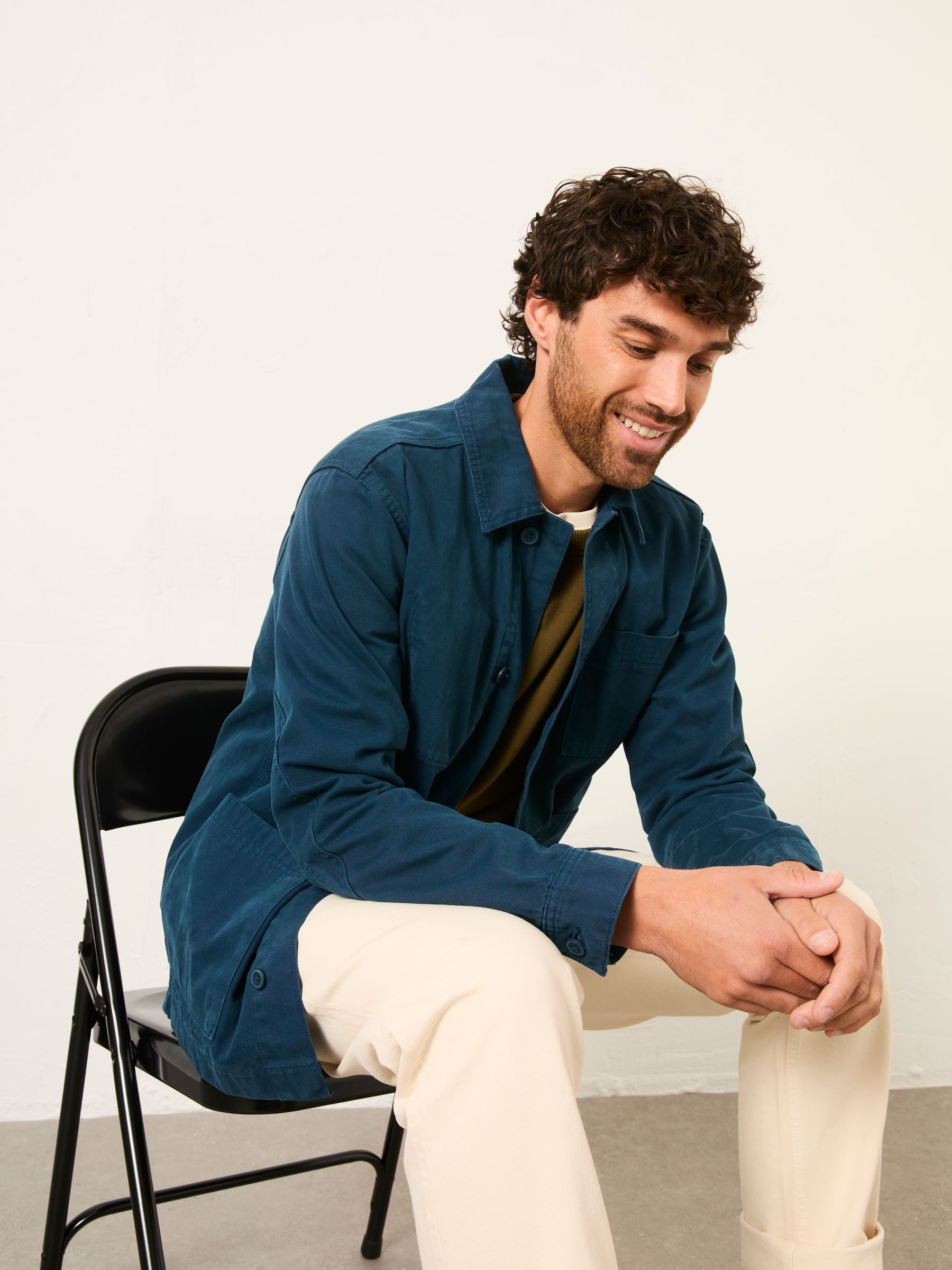 Buy FatFace Dark Teal Blue Canvas Worker Jacket from Next USA