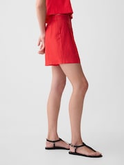 Gap Red 4" Linen Cotton Everyday Shorts - Image 5 of 5
