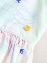 Little Bird by Jools Oliver Rainbow Mermaids Woven Ric Rac Trim Dress - Image 11 of 13