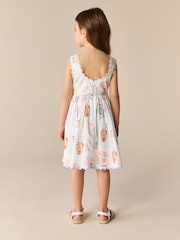 Little Bird by Jools Oliver Rainbow Mermaids Woven Ric Rac Trim Dress - Image 3 of 13