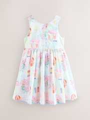 Little Bird by Jools Oliver Rainbow Mermaids Woven Ric Rac Trim Dress - Image 7 of 13