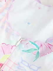 Little Bird by Jools Oliver Rainbow Mermaids Woven Ric Rac Trim Dress - Image 9 of 13