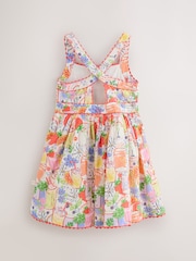 Little Bird by Jools Oliver Picnic Print Woven Criss Cross Skater Dress - Image 10 of 15